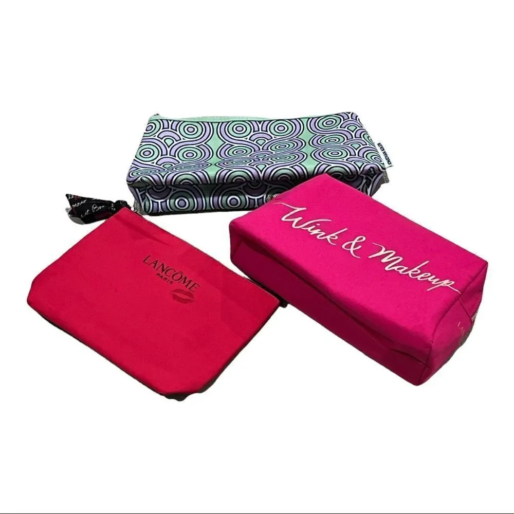 Three Assorted Makeup/Travel Bags